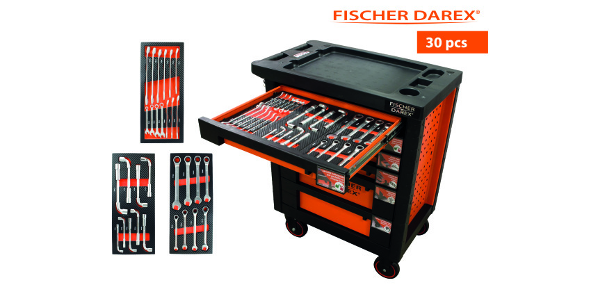 Servante équipée de 30 outils avec 3 modules