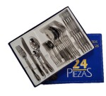 Cubertería de acero inoxidable 24 piezas
