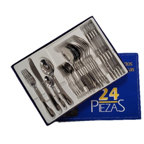 Cubertería de acero inoxidable 24 piezas