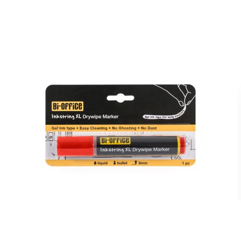 InkstringXL Rotulador para Pizarra Blanca de Tinta Gel con Punta de 3mm – Rojo