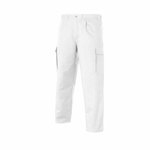Pantalón multibolsillos algodón/elastano talla 44 - Blanco