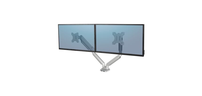Brazo para monitor doble Platinum Series™ Plata Fellowes