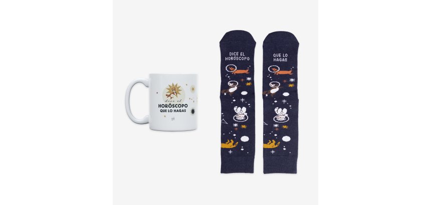 Kit Taza + Calcetines "Dice el horóscopo que lo hagas" Talla 36-41