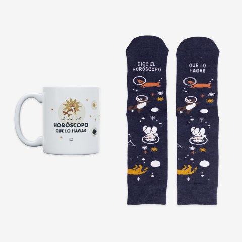 Kit Taza + Calcetines "Dice el horóscopo que lo hagas" Talla 36-41