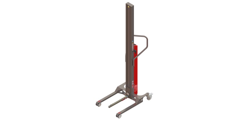 Gerbeur Astair à levée électrique avec éperon à galet 60 kg course de levée 1600 mm