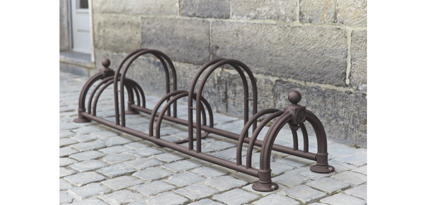 Range 5 vélos Versailles double niveau COLORIS ROUILLE
