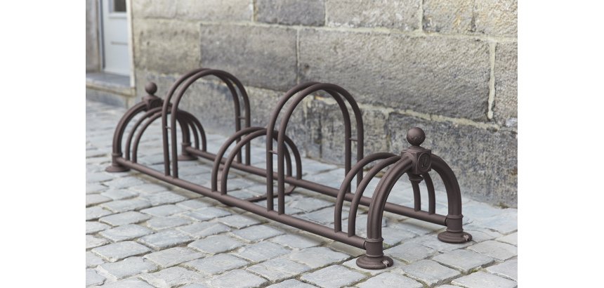 Range 5 vélos Versailles double niveau COLORIS ROUILLE