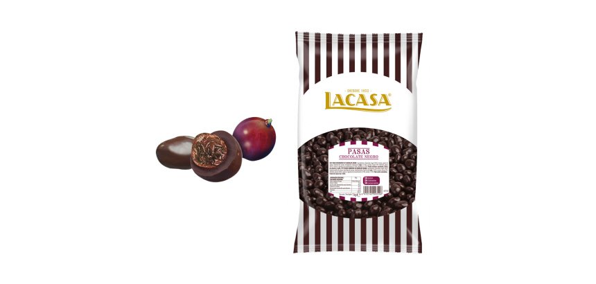 Pasas de Corinto con chocolate Negro Lacasa 1 kg