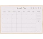 Pizarra Planning Earth mensual magnetica enmarcada en madera maciza 585X385