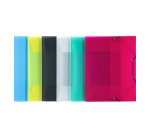 Chemise à élastique 3 rabats plastique Propyglass Viquel - Format A3 - couleurs translucides assorties