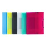 Chemise à élastique 3 rabats plastique Propyglass Viquel - Format A3 - couleurs translucides assorties