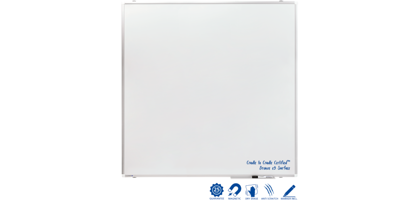 Tableau blanc émaillé PREMIUM PLUS 120x120cm - Legamaster