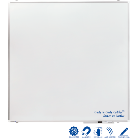Tableau blanc émaillé PREMIUM PLUS 120x120cm - Legamaster