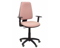 Chaise de bureau ELCHE - accoudoirs réglables - Rose