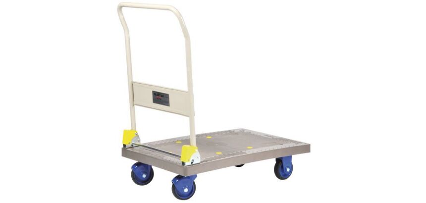 Prestar® Chariot pliable plateau polypropylène 300 kg 900 x 600 mm