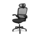 Silla Pro525 respaldo malla negro asiento tela color negro y cabecero