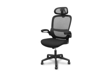 Silla Pro525 respaldo malla negro asiento tela color negro y cabecero