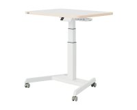 Bureau électrique compact assis-debout avec roulettes - blanc - Leitz Ergo