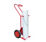 Diable porte-bouteille sans béquille acier 250 kg bavette fixe profondeur 280 mm roue caoutchouc