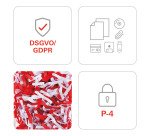Destructora de documentos HSM SECURIO P44i, nivel de seguridad 4, corte en partículas, 45 hojas
