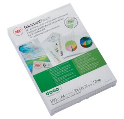Paquete de 100 fundas de plastificación térmica GBC A4, 2 x 175 micras, brillante