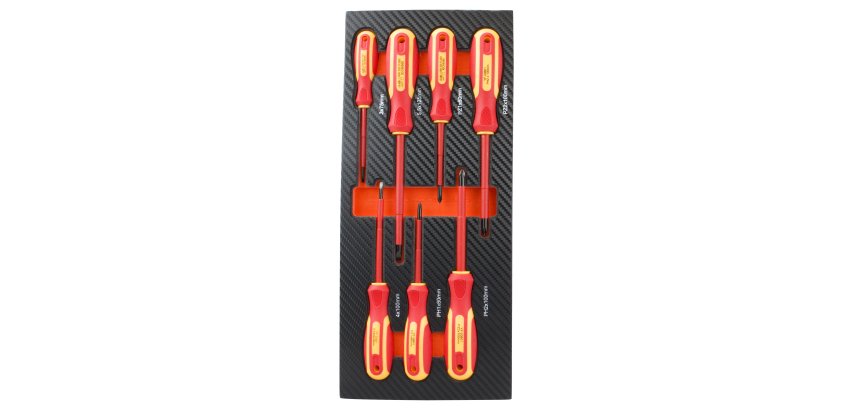 Module 7 tournevis VDE 1000V pour servante d'atelier