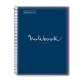 Notebook Emotions, Couverture souple, A4, quadrillage 5x5 mm, 80 feuilles de 1 couleur, Miquelrius, Bleu Marine.
