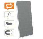 Pizarra de doble cara / Tablero de anuncios Move&Meet 1800 x 900 mm - marco gris