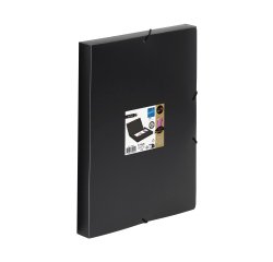 Boîte de classement plastique COOLBOX CREATIV'GALLERY VIQUEL A4 - Dos 3 cm - coloris noir