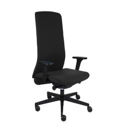 Chaise de bureau ergonomique SMART B NOIR, tissu, avec accoudoirs 3D, mécanisme synchrone, pieds noirs