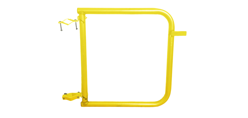 Portillon pour barrière de protection Zingué + peint jaune RAL 1018