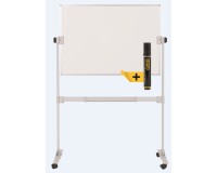Pizarra volteable movil  Ayda vitrificada blanca magnetica1065X750