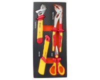 Module 4 pinces VDE 1000V pour servante d'atelier