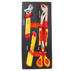 Module 4 pinces VDE 1000V pour servante d'atelier