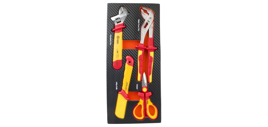 Module 4 pinces VDE 1000V pour servante d'atelier