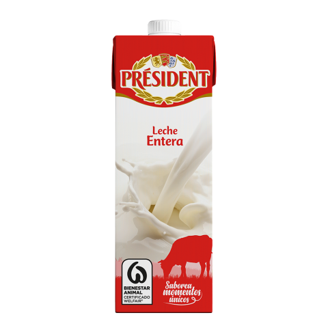 Leche President Entera brik 1l