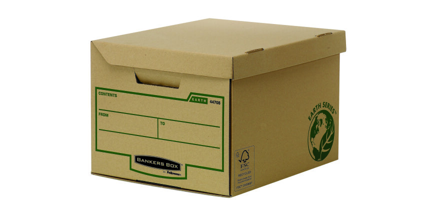 Pack de 10 Contenedores de archivos para A4 Fellowes con tapa fija con montaje manual