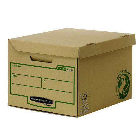 Pack de 10 Contenedores de archivos para A4 Fellowes con tapa fija con montaje manual