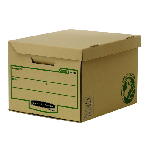 Pack de 10 Contenedores de archivos para A4 Fellowes con tapa fija con montaje manual
