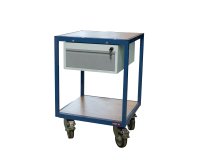Petite servante établi 1 tiroir plateau bois médium 400 kg roue TPE