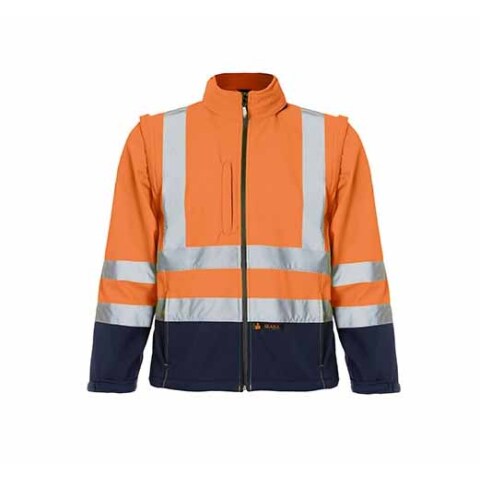 Softshell alta visibilidad bicolor talla M - Naranja