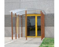 Abri fumeurs bois Modèle à fixer contre un mur 6 m²