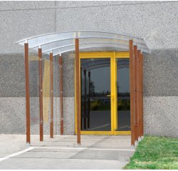 Abri fumeurs bois Modèle à fixer contre un mur 6 m²