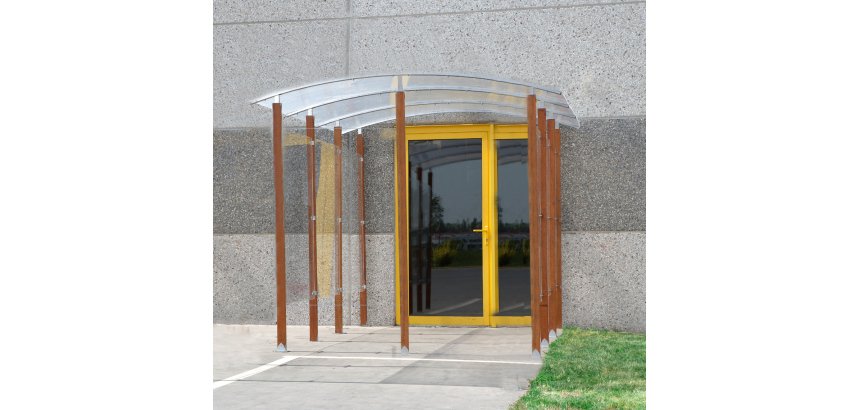 Abri fumeurs bois Modèle à fixer contre un mur 6 m²