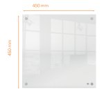 Pizarra acrílica mural NOBO, 450x450mm, transparente