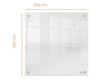 Pizarra acrílica mural NOBO, 450x450mm, transparente