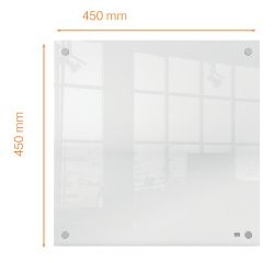 Pizarra acrílica mural NOBO, 450x450mm, transparente