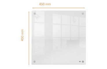 Pizarra acrílica mural NOBO, 450x450mm, transparente