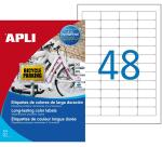 Etiquettes ultra-résistantes laser 45,7 x 21,2 mm jaunes Apli - Pochette de 960