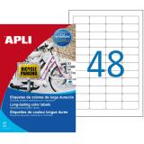 Etiquettes ultra-résistantes laser 45,7 x 21,2 mm jaunes Apli - Pochette de 960